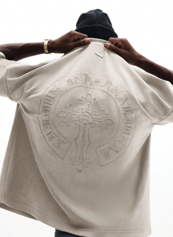 Embroidered Cross Regular Oversized