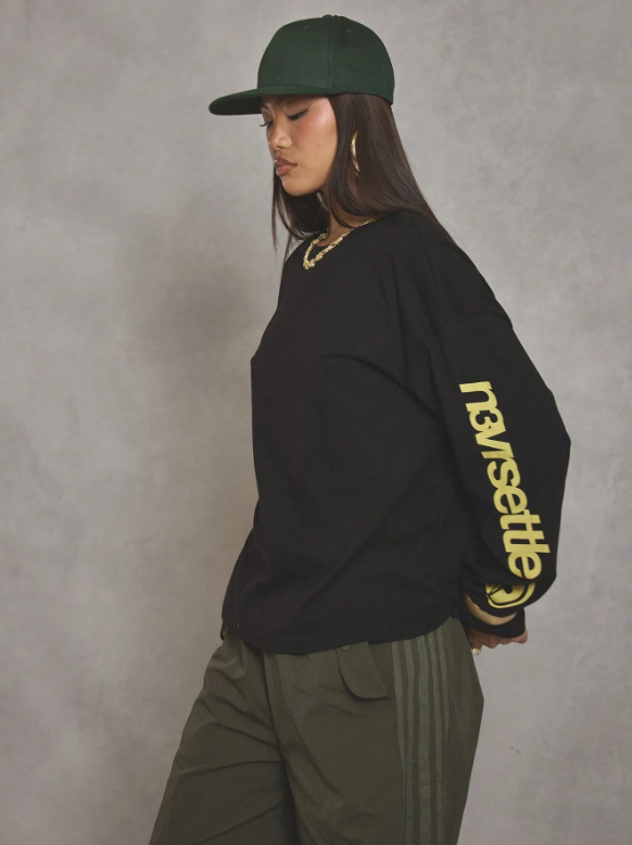 Oversized Graphic Sleeve Long Sleeve